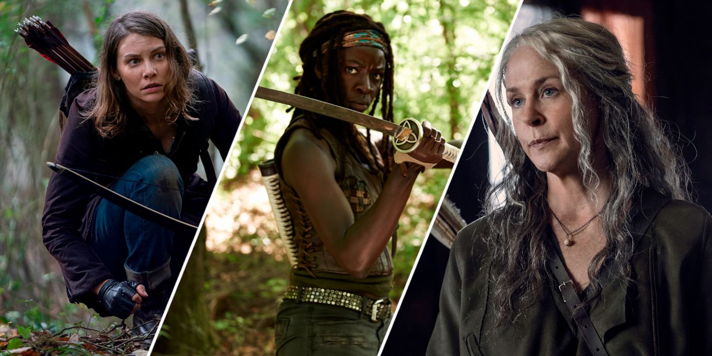 Maggie, Michonne, and Carol from The Walking Dead