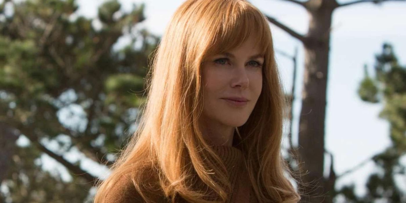 Nicole Kidman as Celeste Wright smiling and looking at the distance in Big Little Lies
