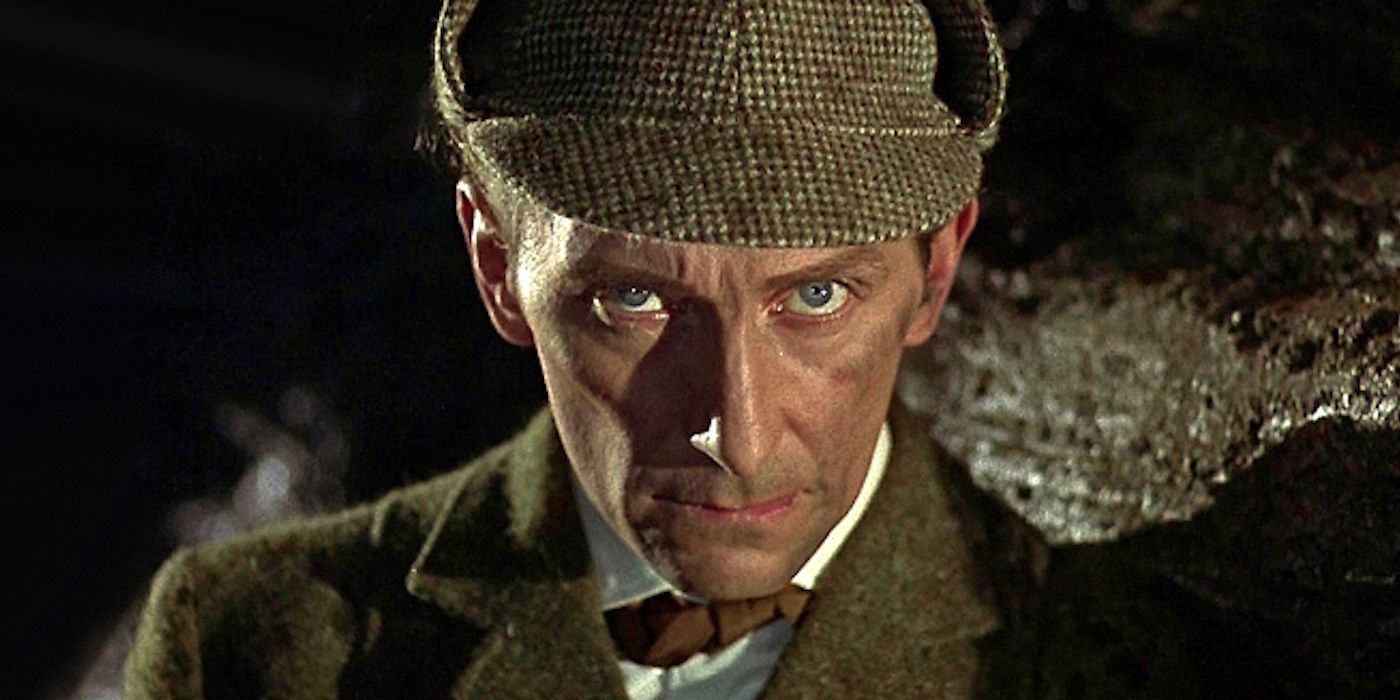Peter Cushing as Sherlock Holmes in 1959 hound of the baskervilles