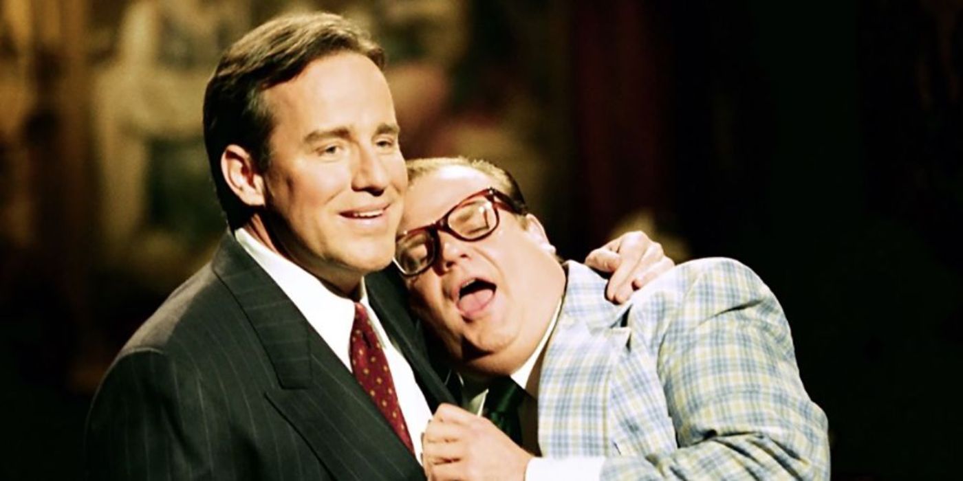 فيل هارتمان وكريس فارلي في برنامج SNL