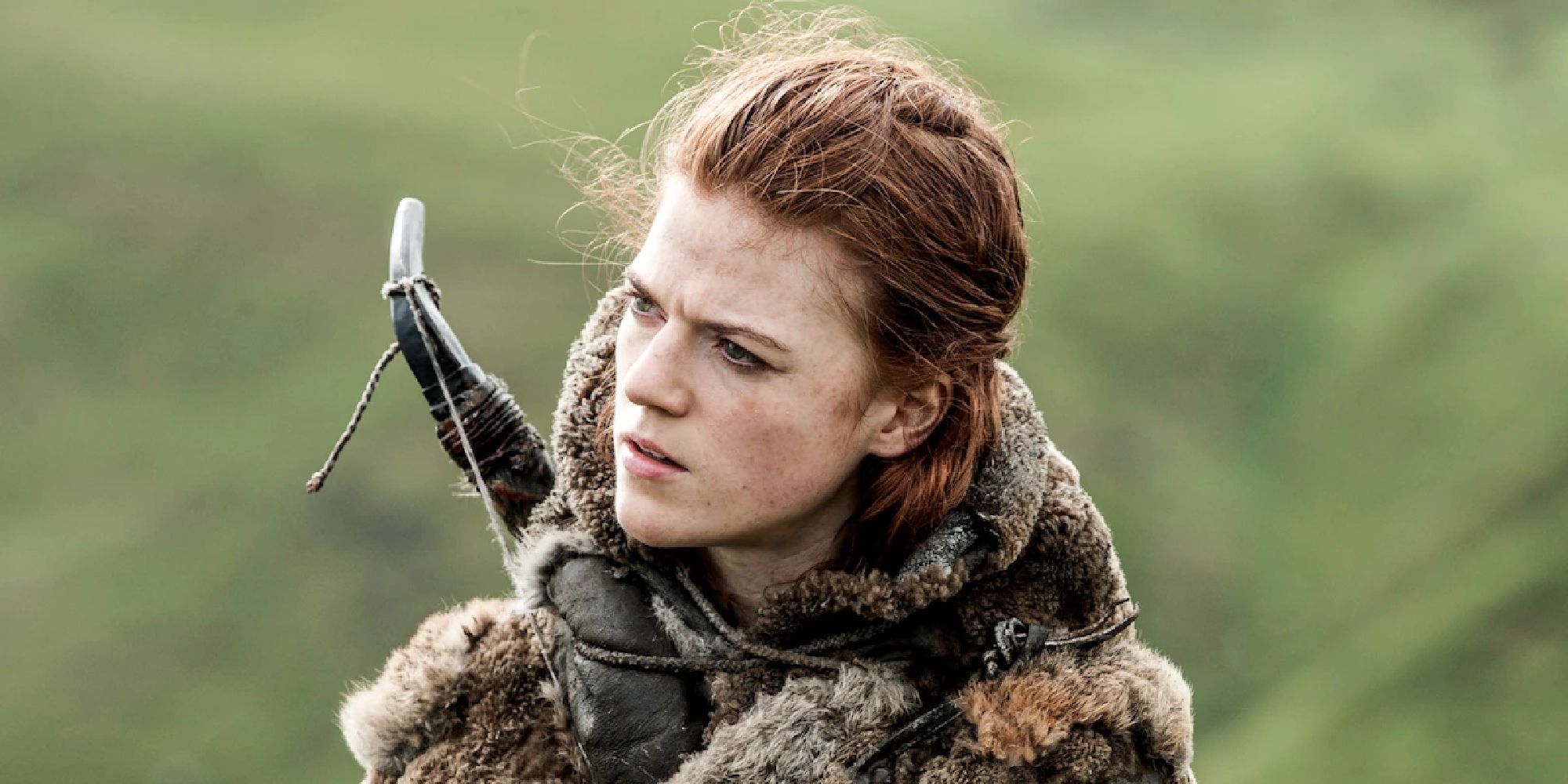 Rose Leslie looking intently in Game of Thrones