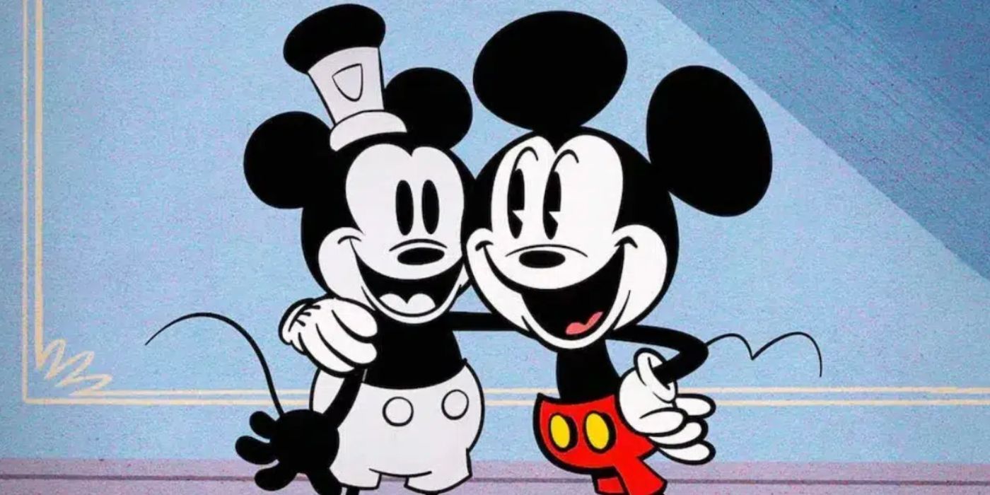 Two Mickeys in 'The Wonderful World of Mickey Mouse: Steamboat Silly'