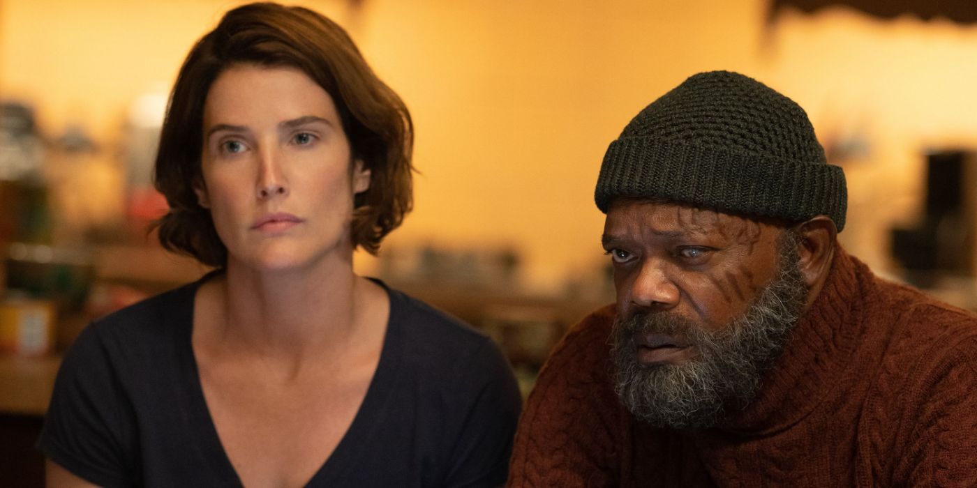 Samuel L L Jackson as Nick Fury and Cobie Smulders as Maria Hill in 'Secret Invasion'