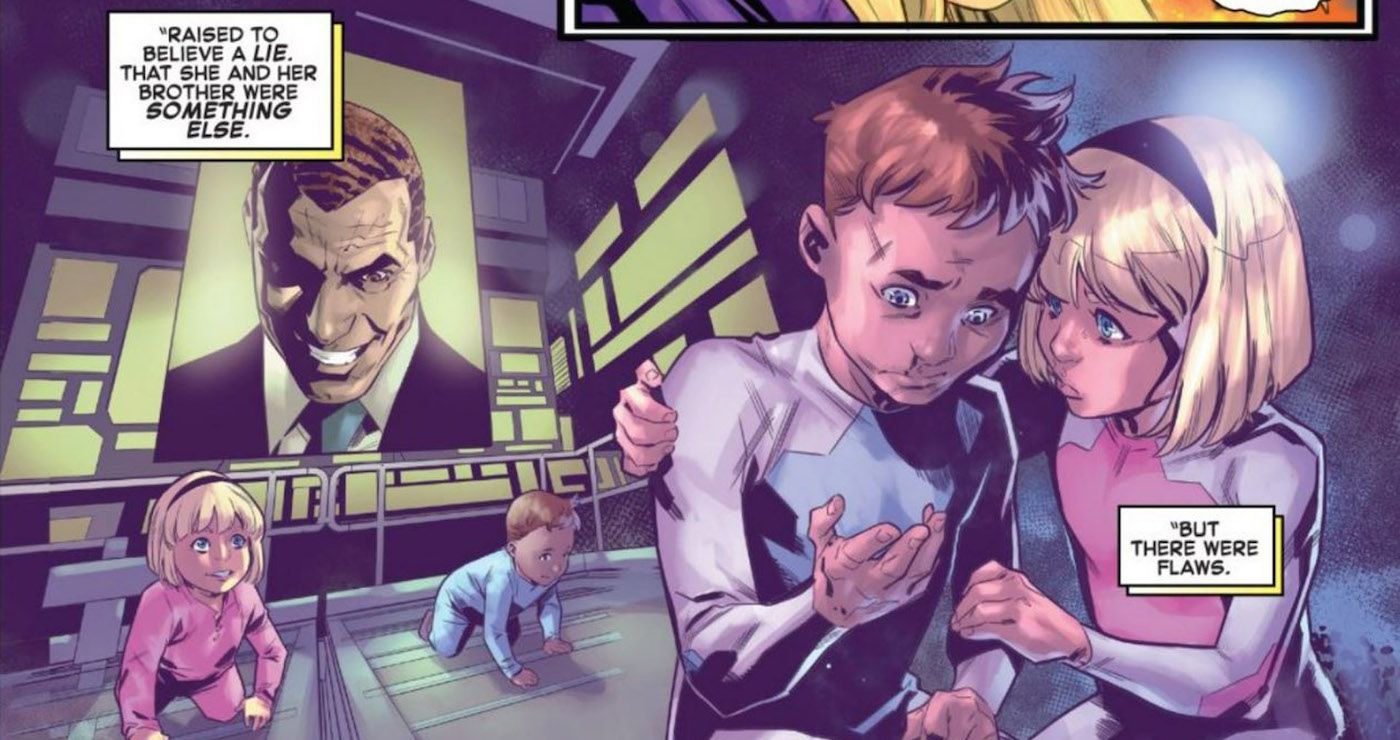 Dans cette bande dessinée Spider-Man, Gwen Stacy a eu des jumeaux avec Norman Osborn