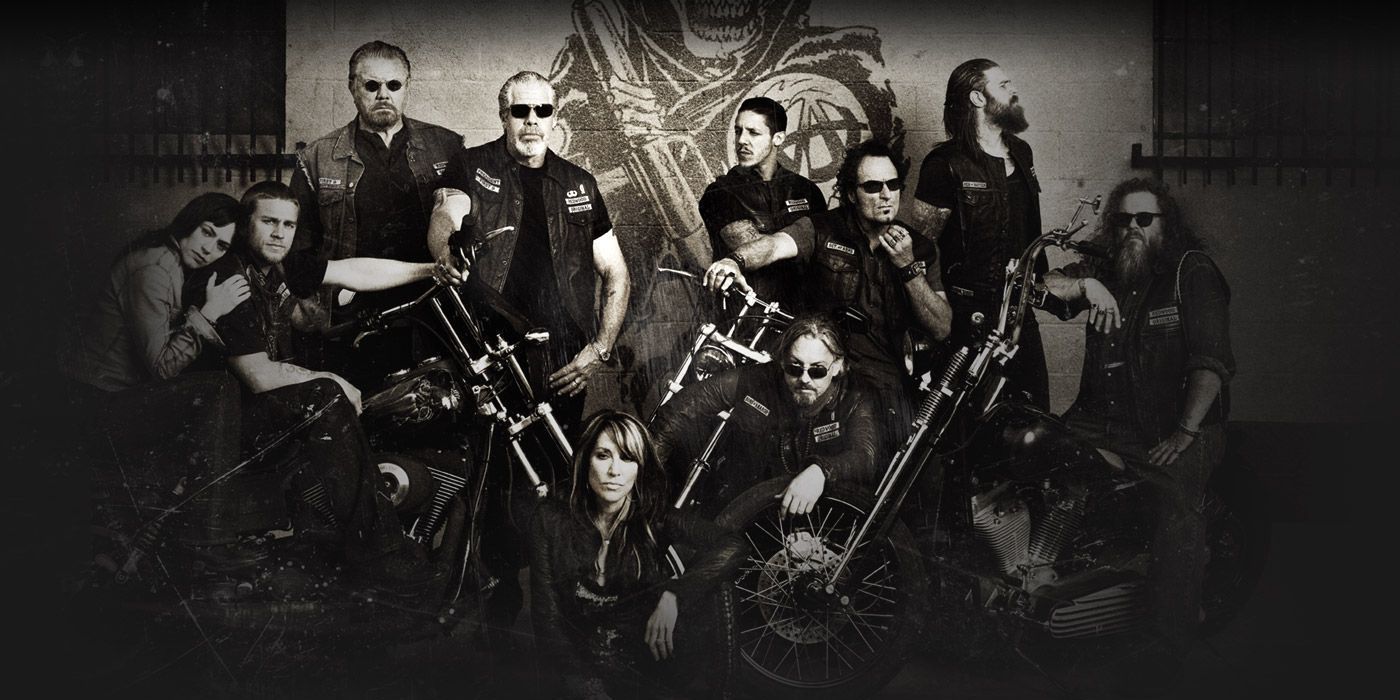 Sons of Anarchy cast in a promo poster