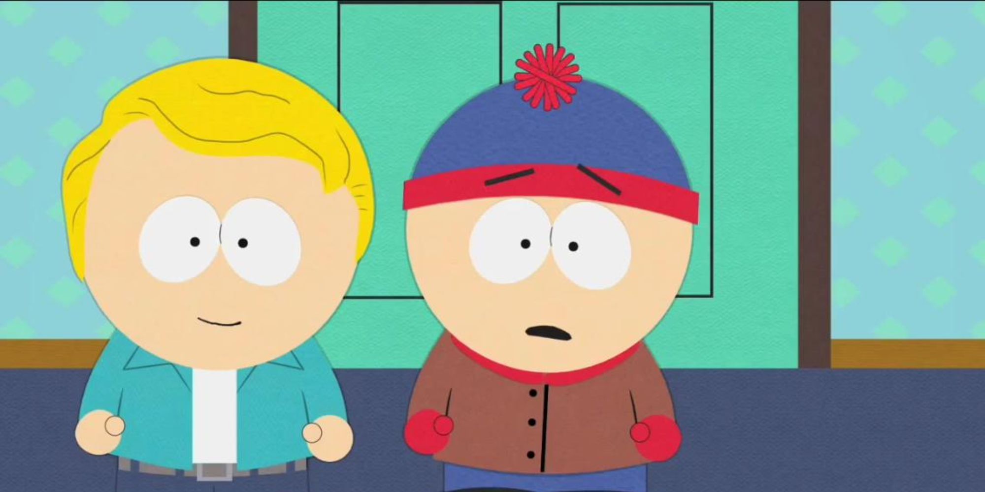 Gary and Stan walk into a room in 'South Park'