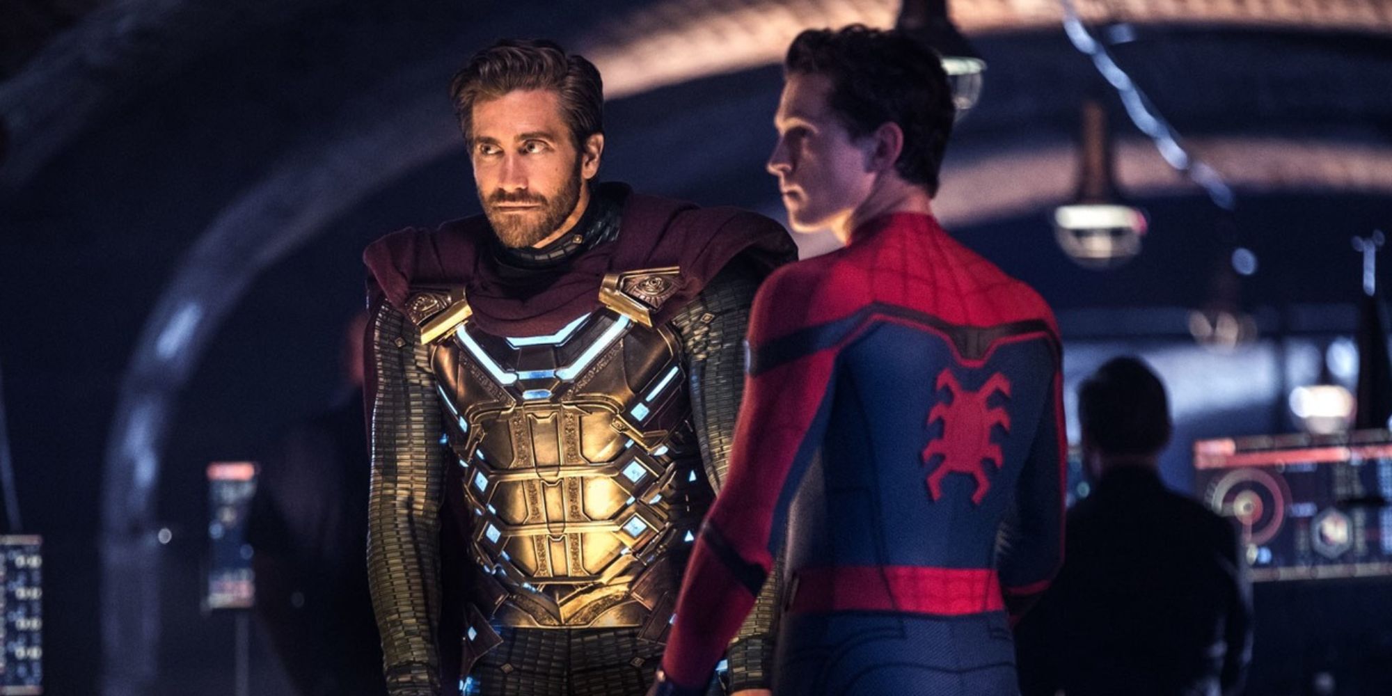 Tom Holland and Jake Gyllenhaal in 'Spider-Man: Far From Home'