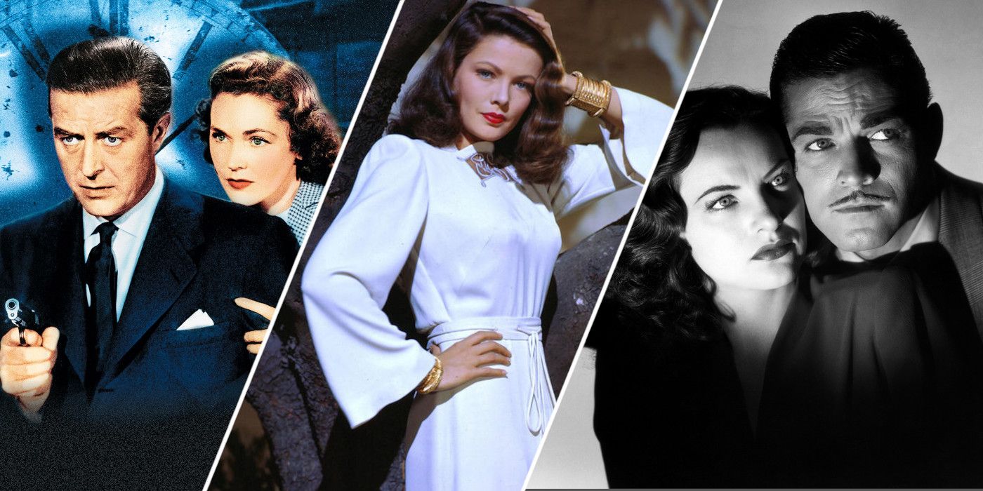 Split image showing characters from The Big Clock, Leave Her to Heaven, and Phantom Lady