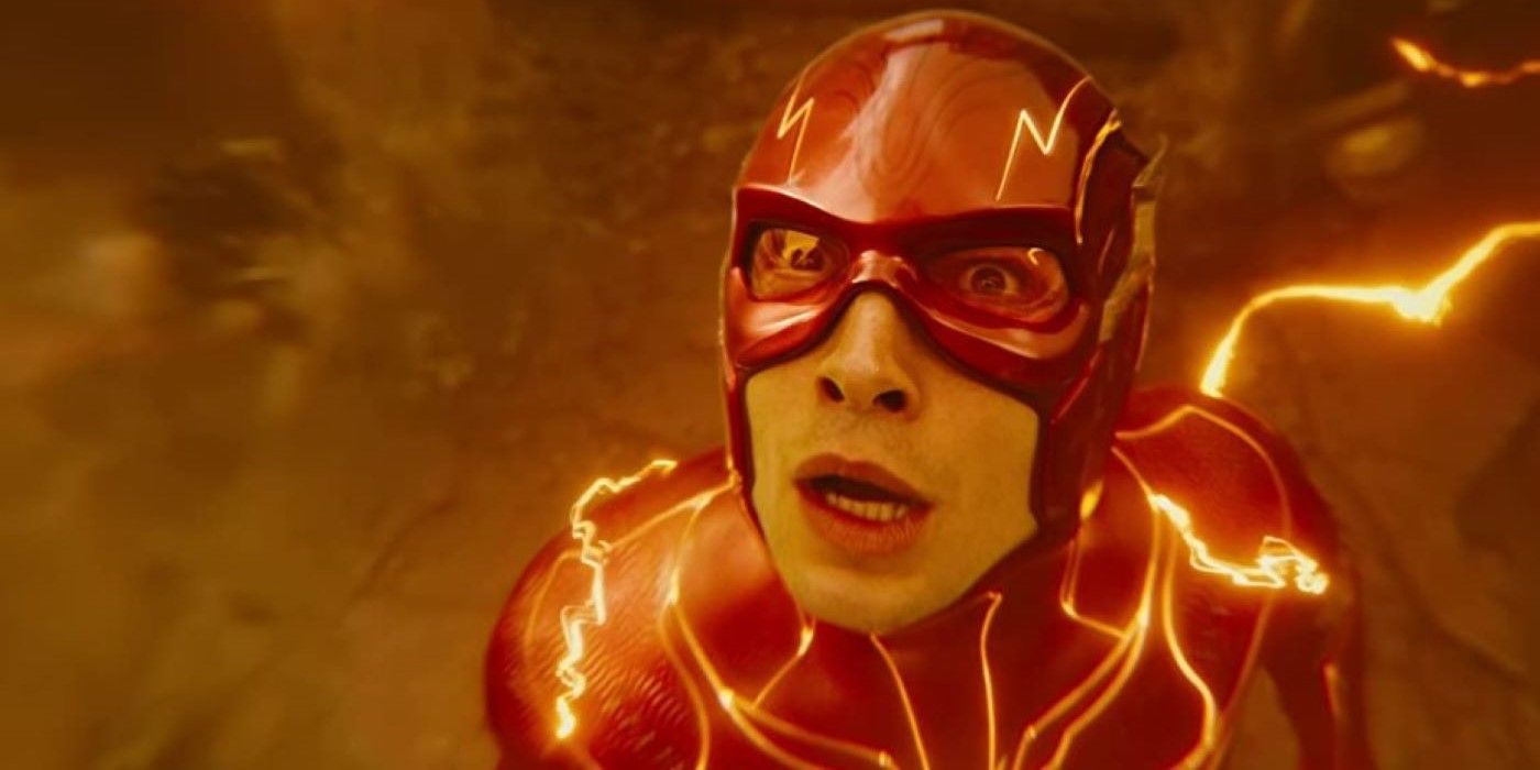 Ezra Miller as The Flash in The Flash.