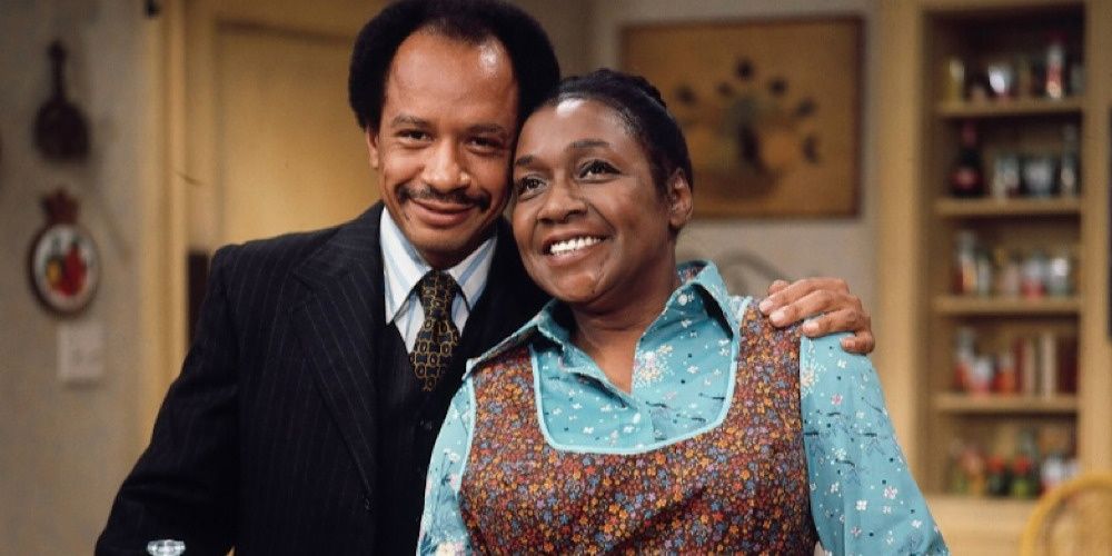 Sherman Hemsley and Isabel Sanford as George and Louise on The Jeffersons. 