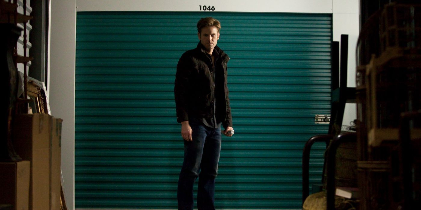 Alaric, played by Matthew Davis, in a storage facility in 'The Vampire Diaries' Season 3.