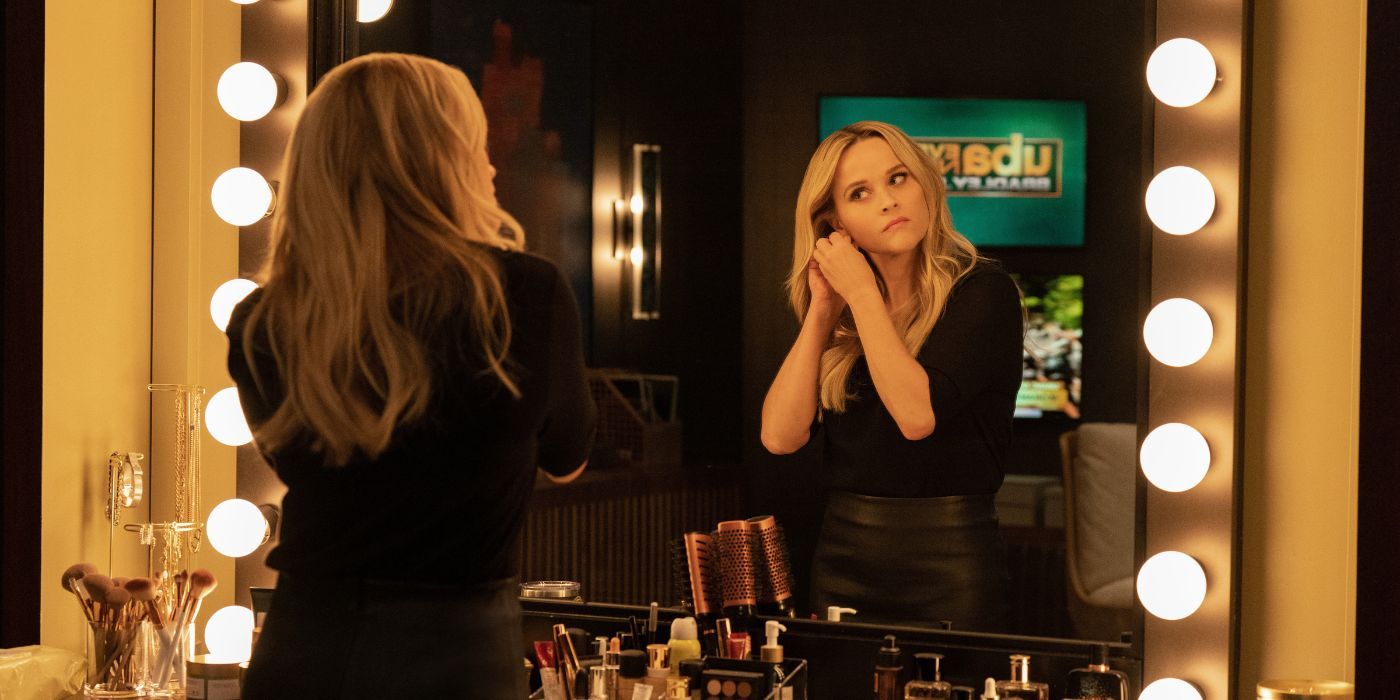 Reese Witherspoon as Bradley Jackson, looking at herself through a mirror 