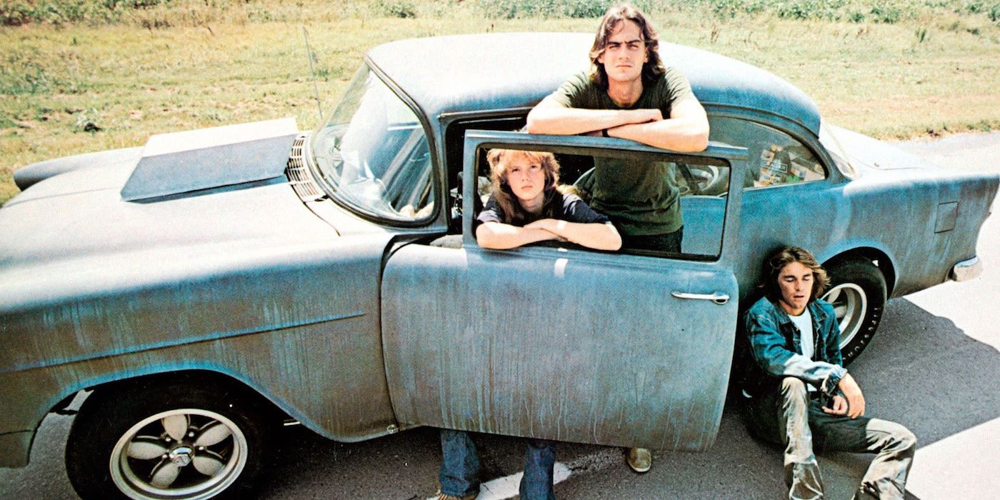 Laurie Bird, Warren Oates, and James Taylor in Two-Lane Blacktop (1971)