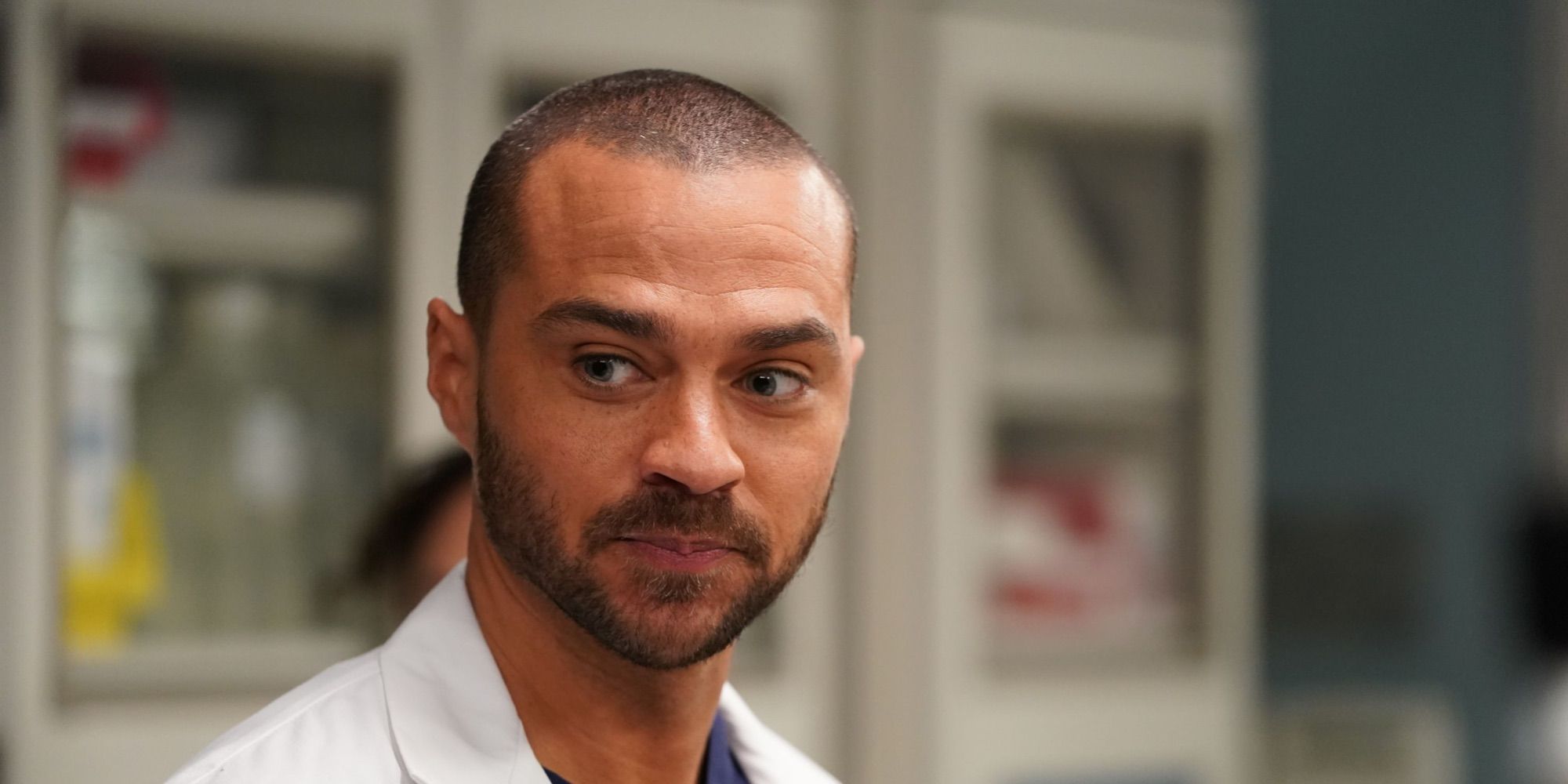 Close up of Jesse Williams as Jackson Avery on Grey's Anatomy