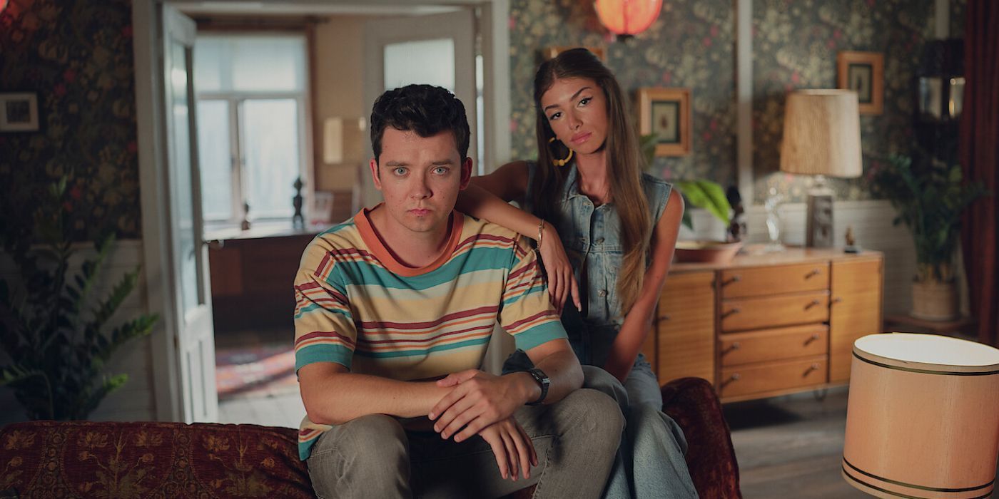 Asa Butterfield and Mimi Keene as Otis and Ruby in Sex Education