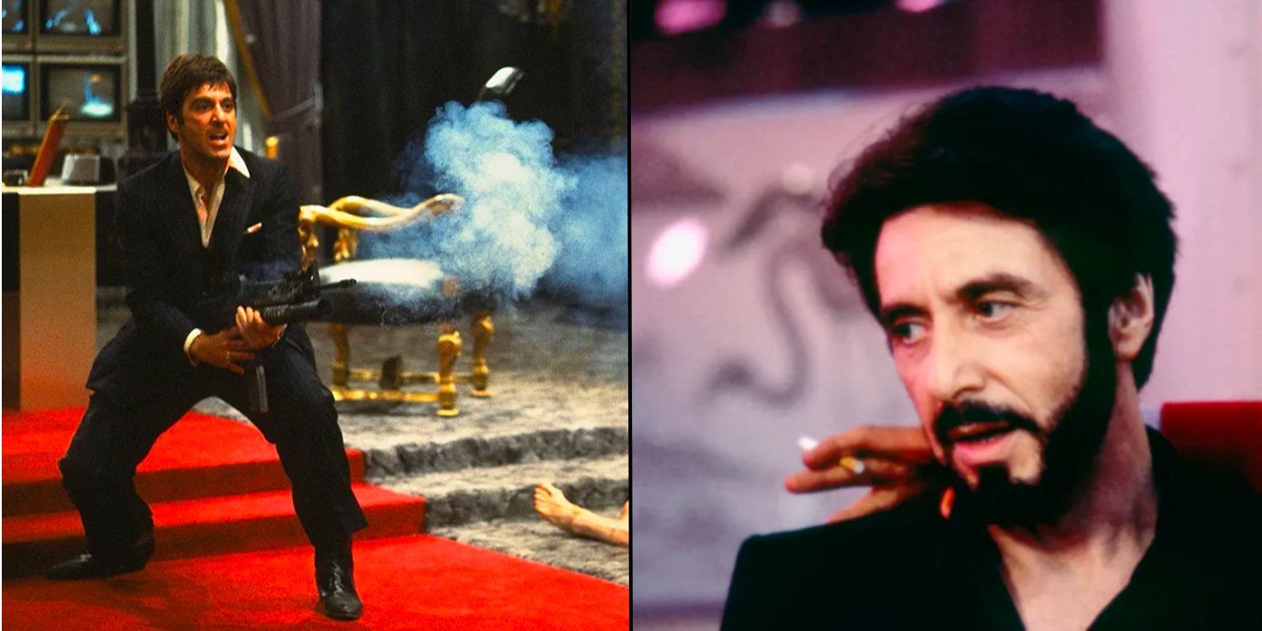Al Pacino in Scarface and Carlito's Way