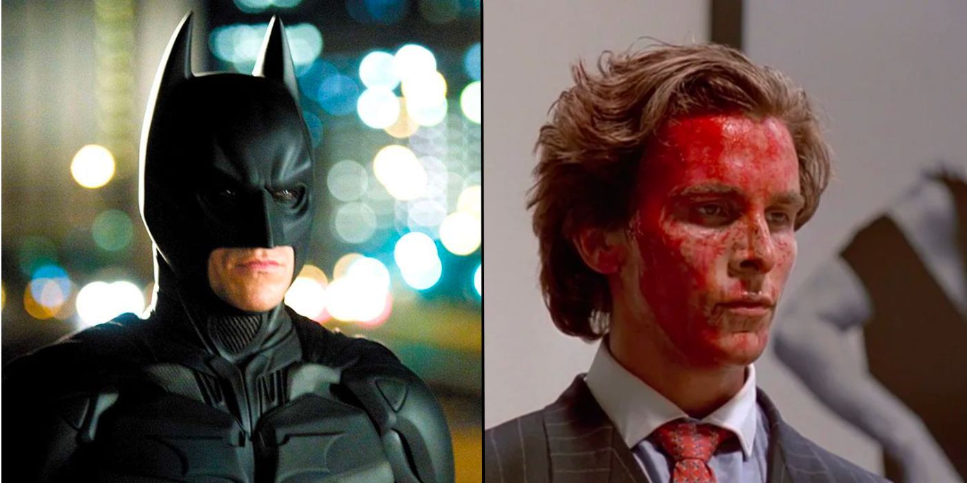 Christian Bale in Batman Begins and American Psycho