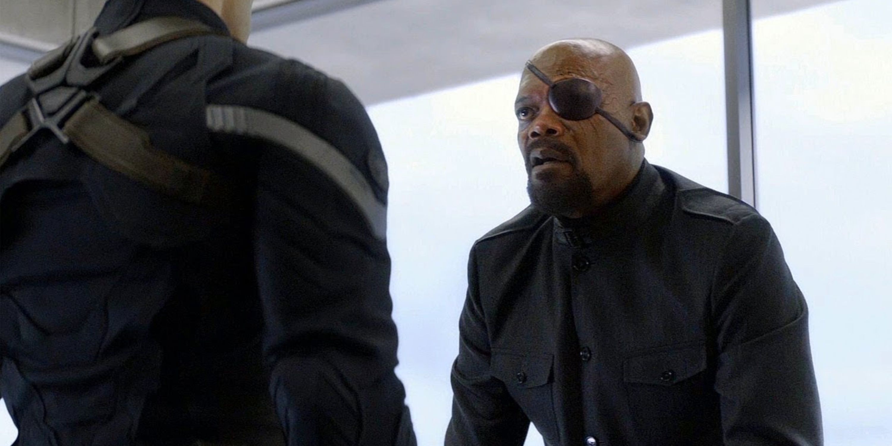 Samuel L. Jackson as Nick Fury in Captain America: Winter Soldier