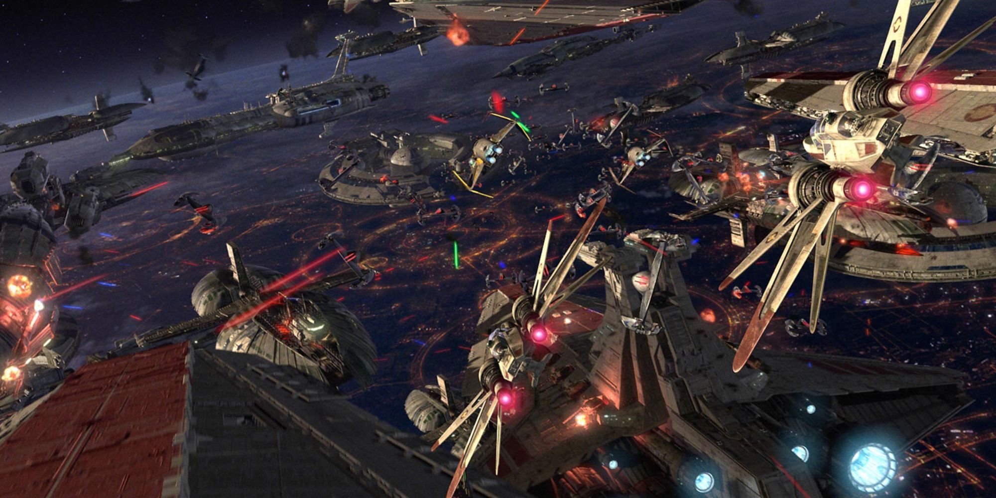 Republic and Trade Federation forces clashed over Coruscant