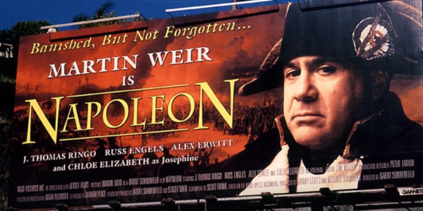 Danny DeVito as Martin Weir as Napoleon on the billboard in 'Get Shorty.' 