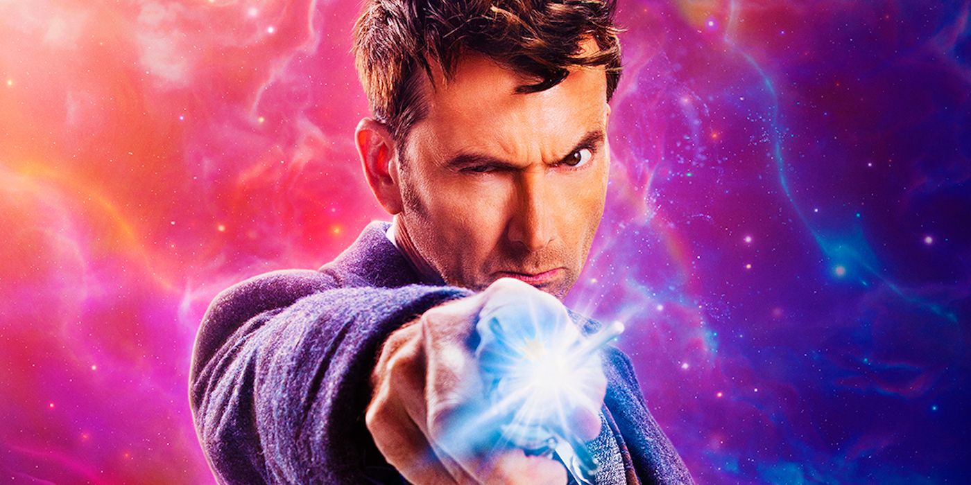 David Tennant as Doctor Who holding his sonic screwdriver