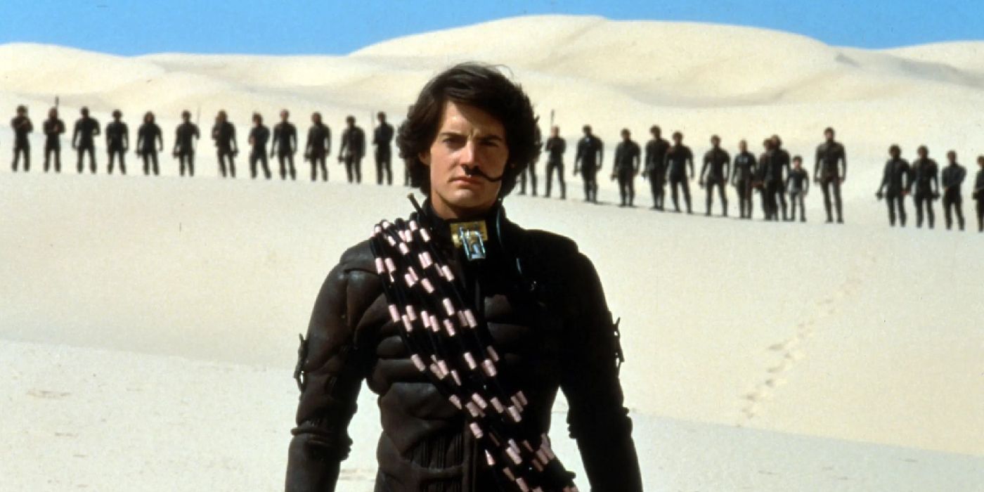 Kyle MacLachlan as Paul Atreides in the desert in Dune 1984