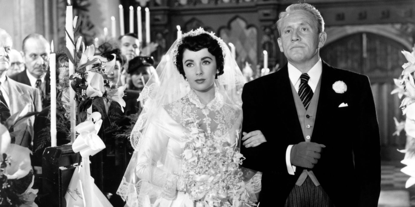Elizabeth Taylor and Spencer Tracy as Kay and Stanley Banks in Father of the Bride