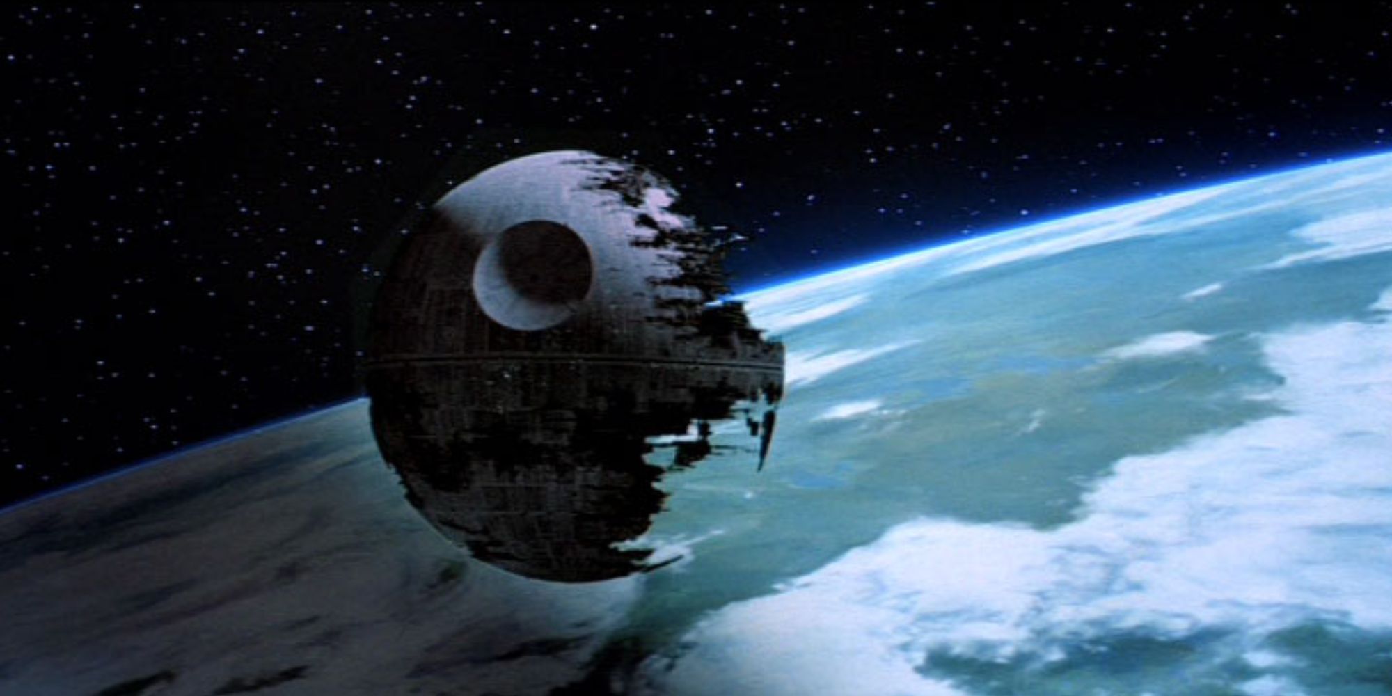 The Death Star II orbits Endor