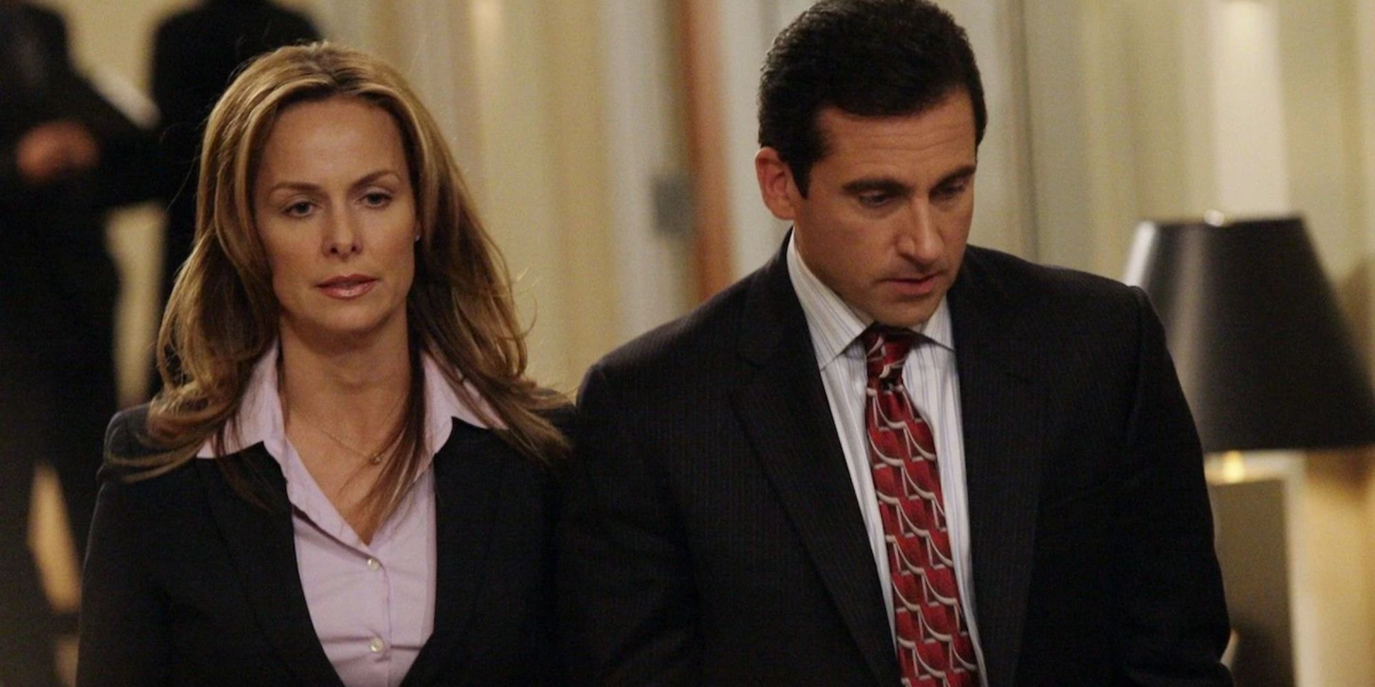 Jan Levinson and Michael Scott from The Office standing together