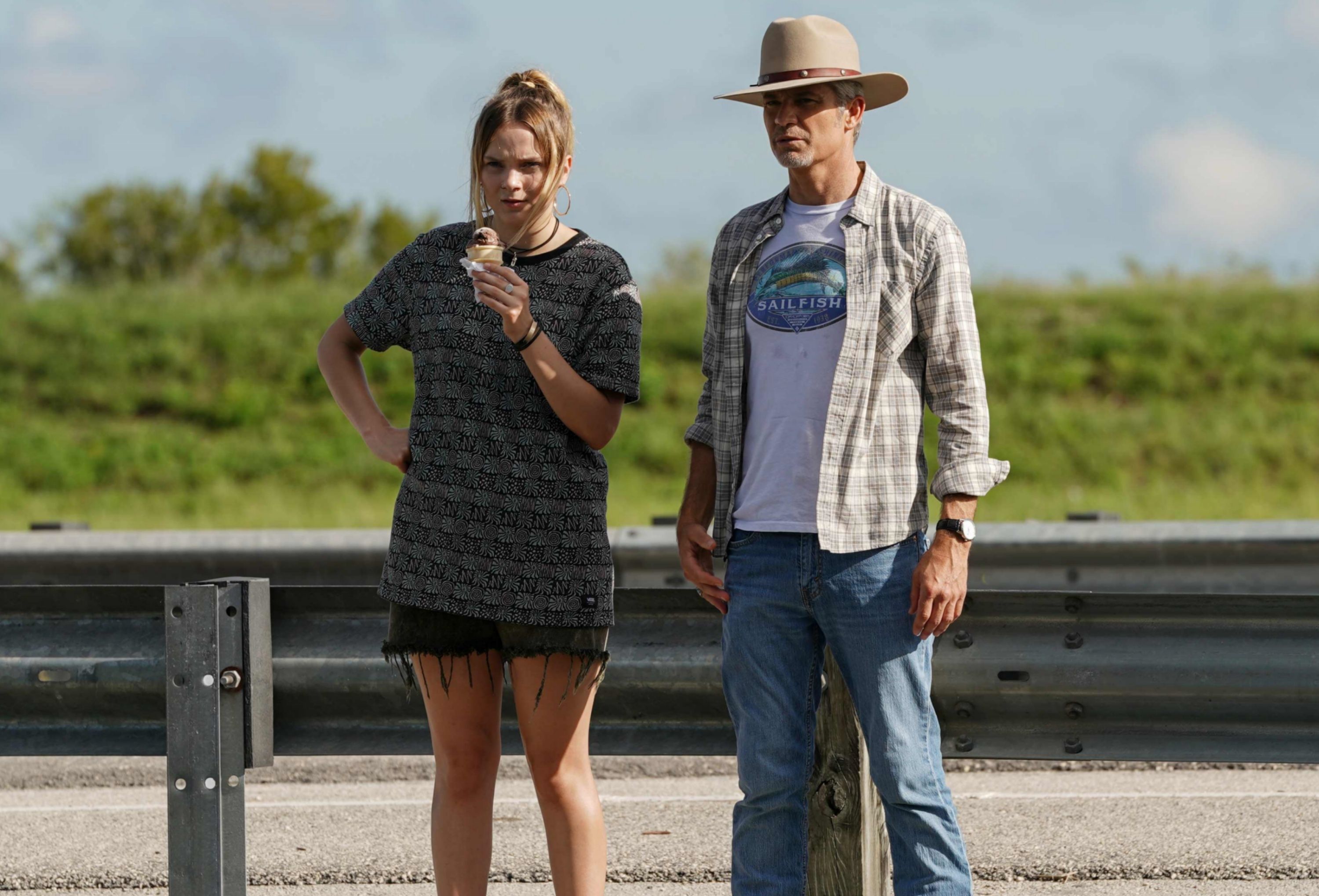 Justified City Primeval Vivian Olyphant on Working w/Dad Timothy Olyphant