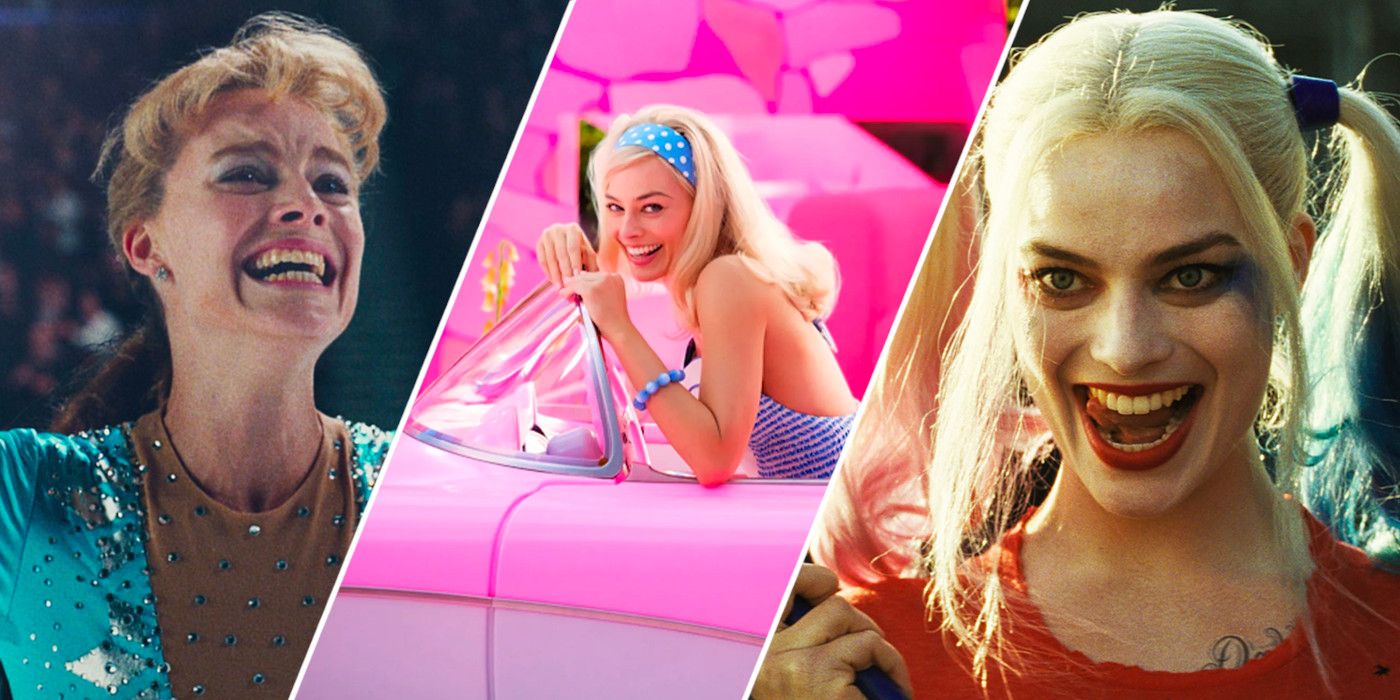 Margot Robbie in I, Tonya, Barbie, and The Suicide Squad