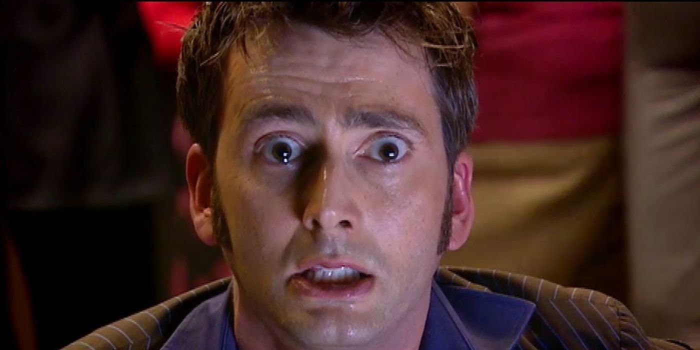 David Tennant's Doctor looks terrified in the Season 4 episode, Midnight