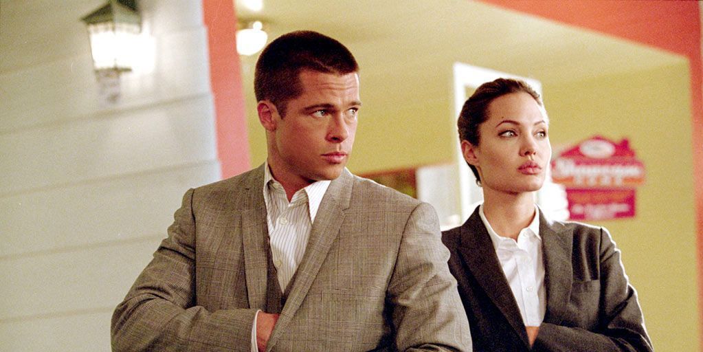 Brad Pitt and Angelina Jolie in 'Mr. and Mrs. Smith'