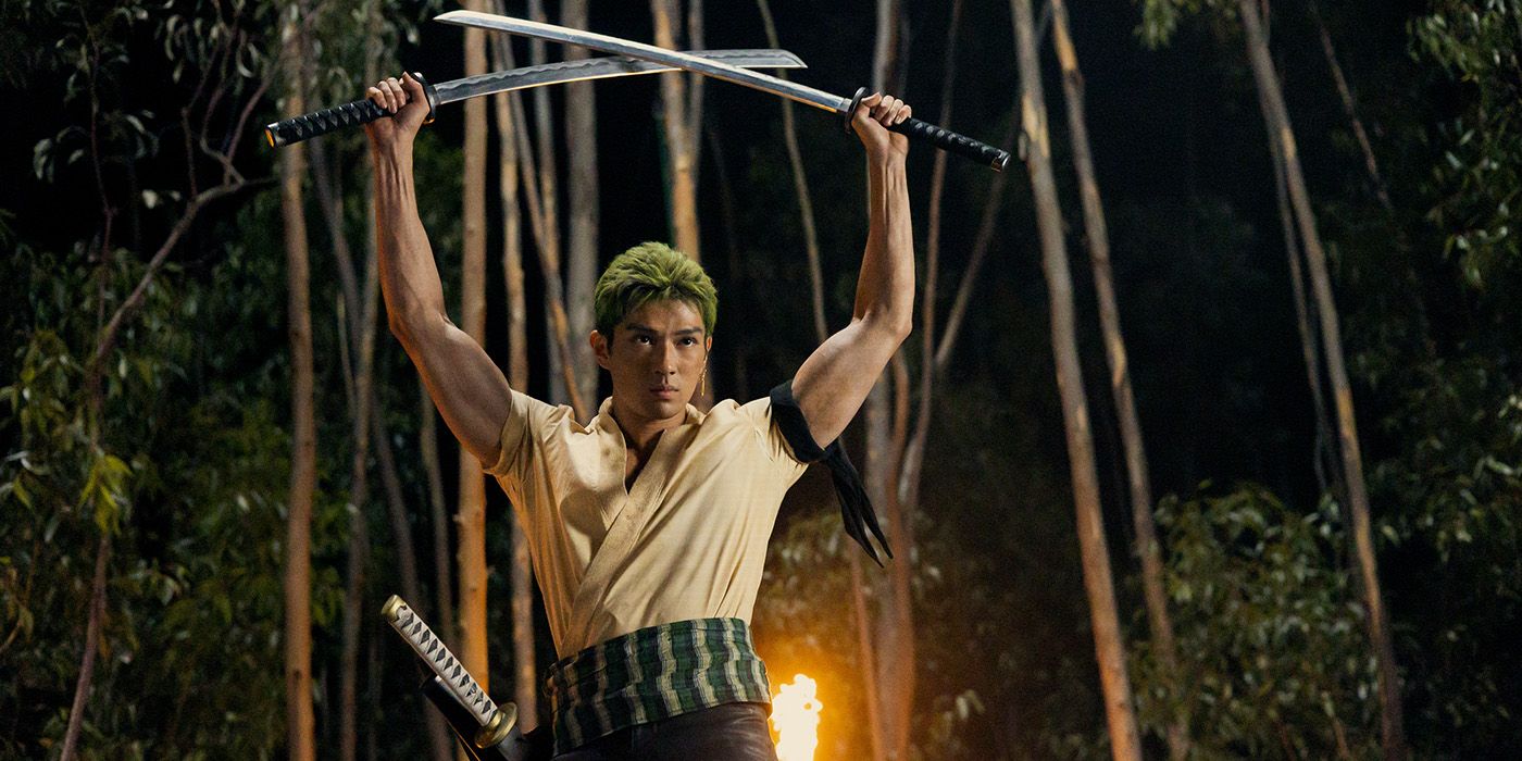 Mackenyu as Roronoa Zoro in One Piece.