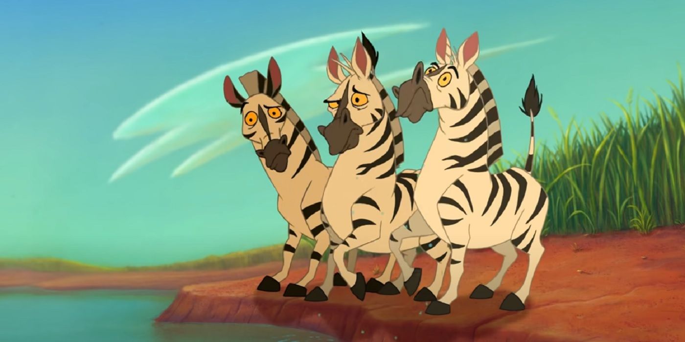Zebras regret standing downwind from Pumbaa in 'The Lion King'