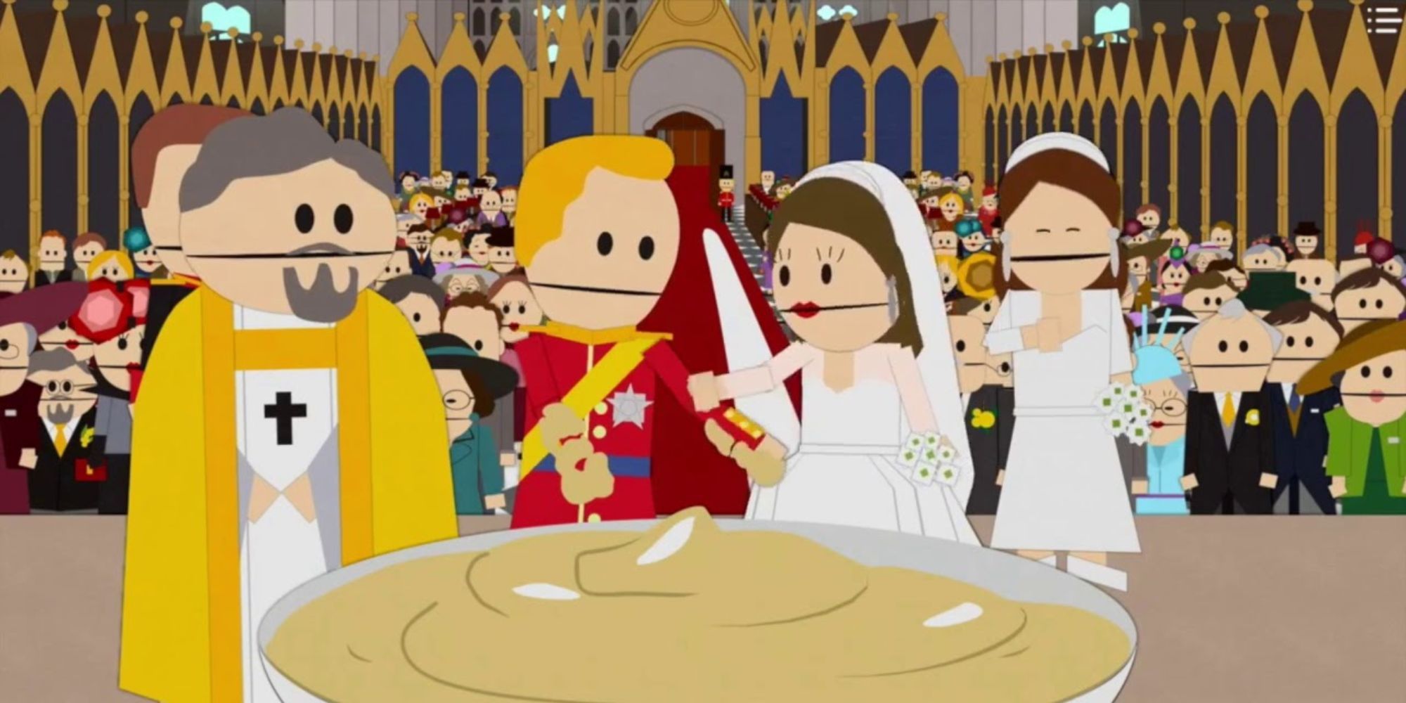 The prince and princess of Canada put their hands in 'Royal Pudding' (South Park)