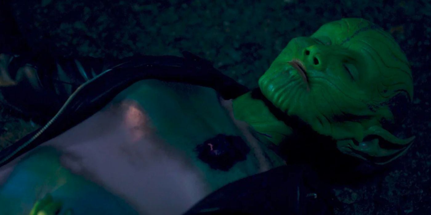 إميليا كلارك في دور جياه بالرصاص في شكل Skrull في 'Secret Invasion'