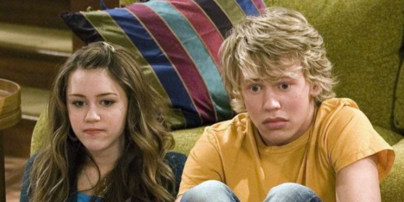 Austin Butler and Miley Cyrus in 'Hannah Montana'