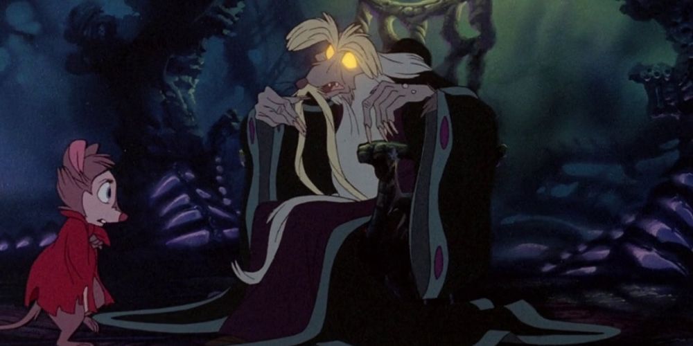 Mrs. Brisby meets the mystical leader of the rats of NIMH, Nicodemus