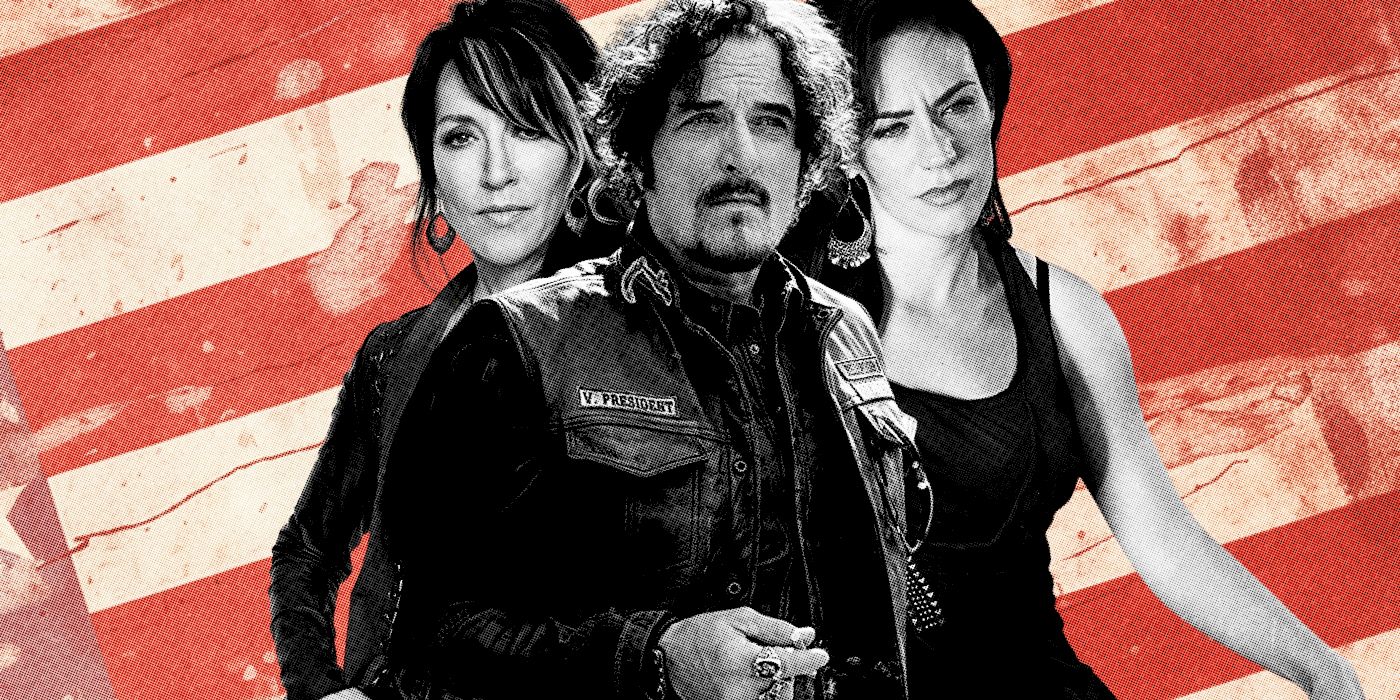 A custom image of Maggie Siff, Kim Coates, and Katey Sagal from Sons of Anarchy