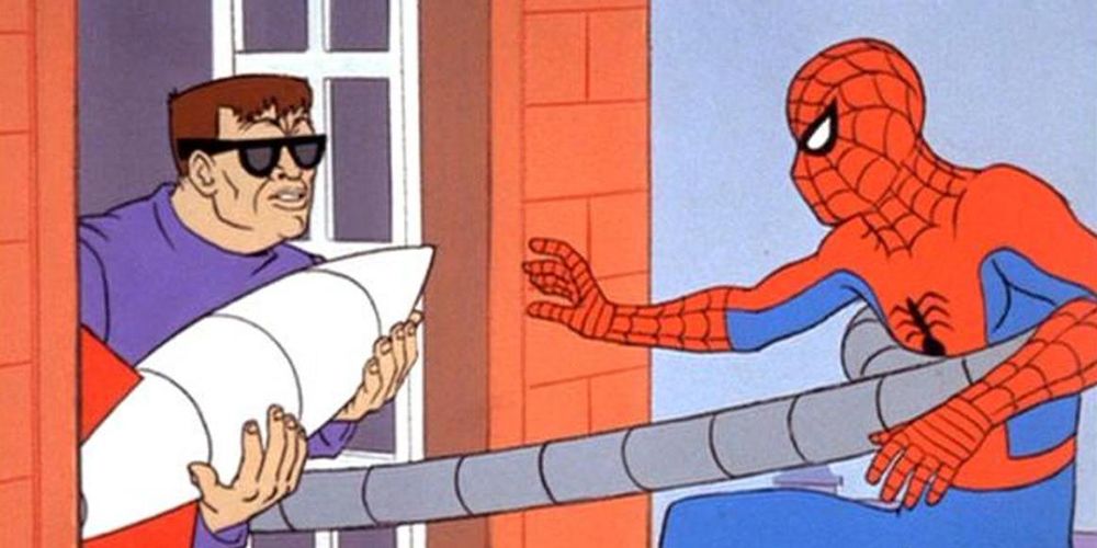 Spider-Man fights Doc Ock in the Spider-Man cartoon that debuted in 1967