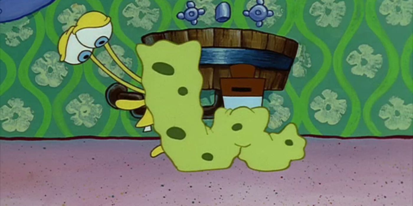 Spongebob is turning into a snail in the Spongebob SquarePants episode, 