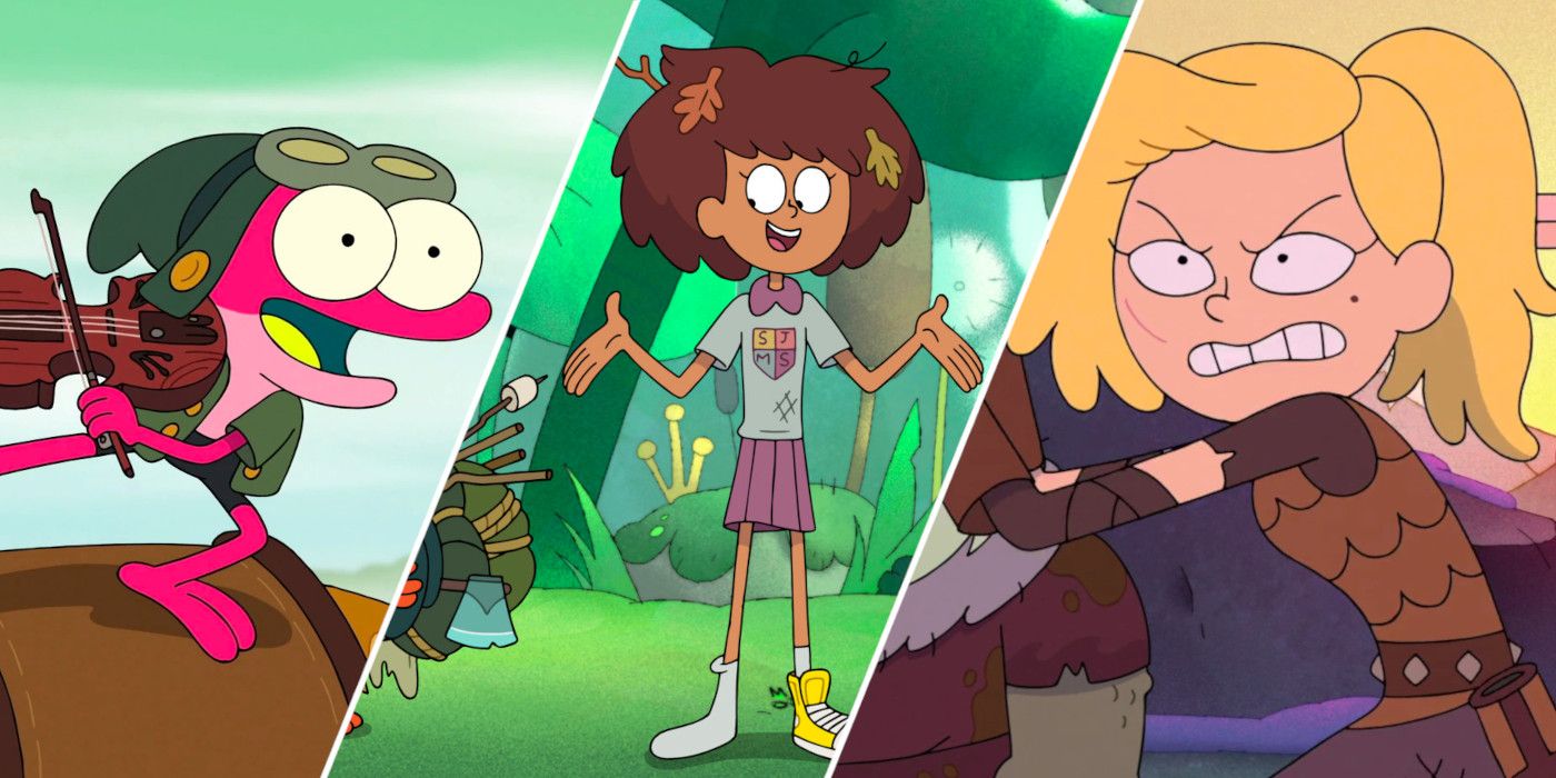 Sprig, Anne, and Sasha from Amphibia