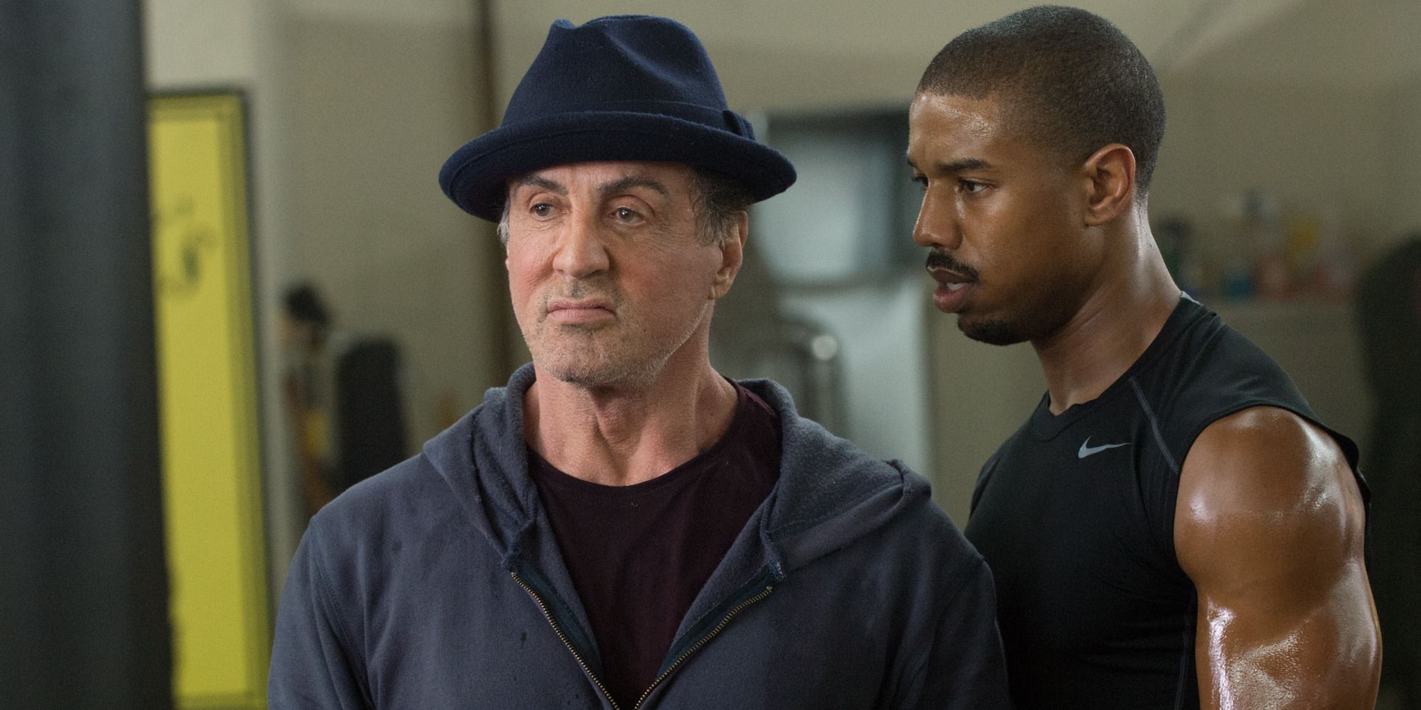 Sylvester Stallone and Michael B. Jordan in Creed