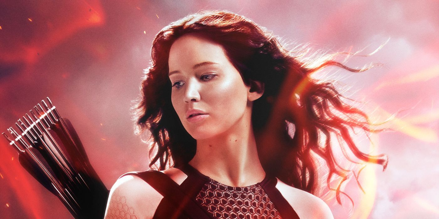 Jennifer Lawrence as Katniss in a promotional image for The Hunger Games: Catching Fire 