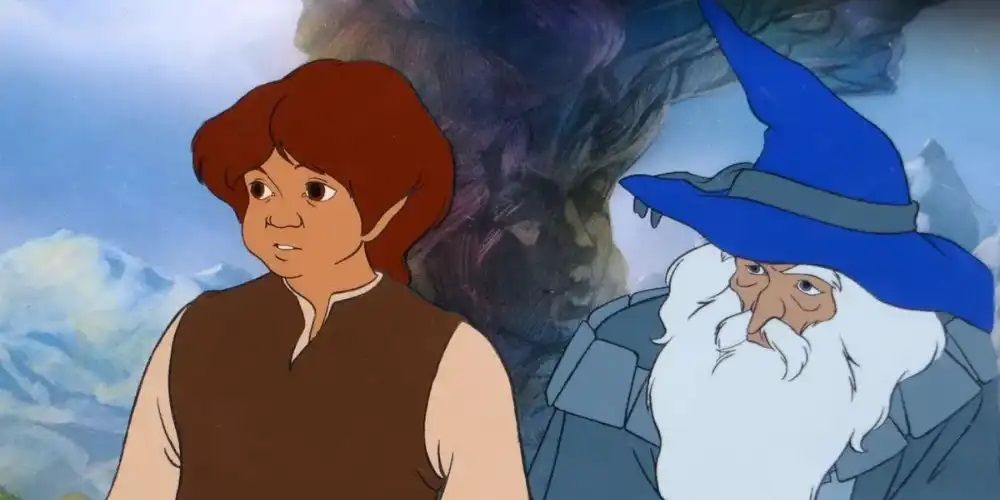 Frodo and Gandalf as they appeared in Ralph Bakshi's The Lord of the Rings