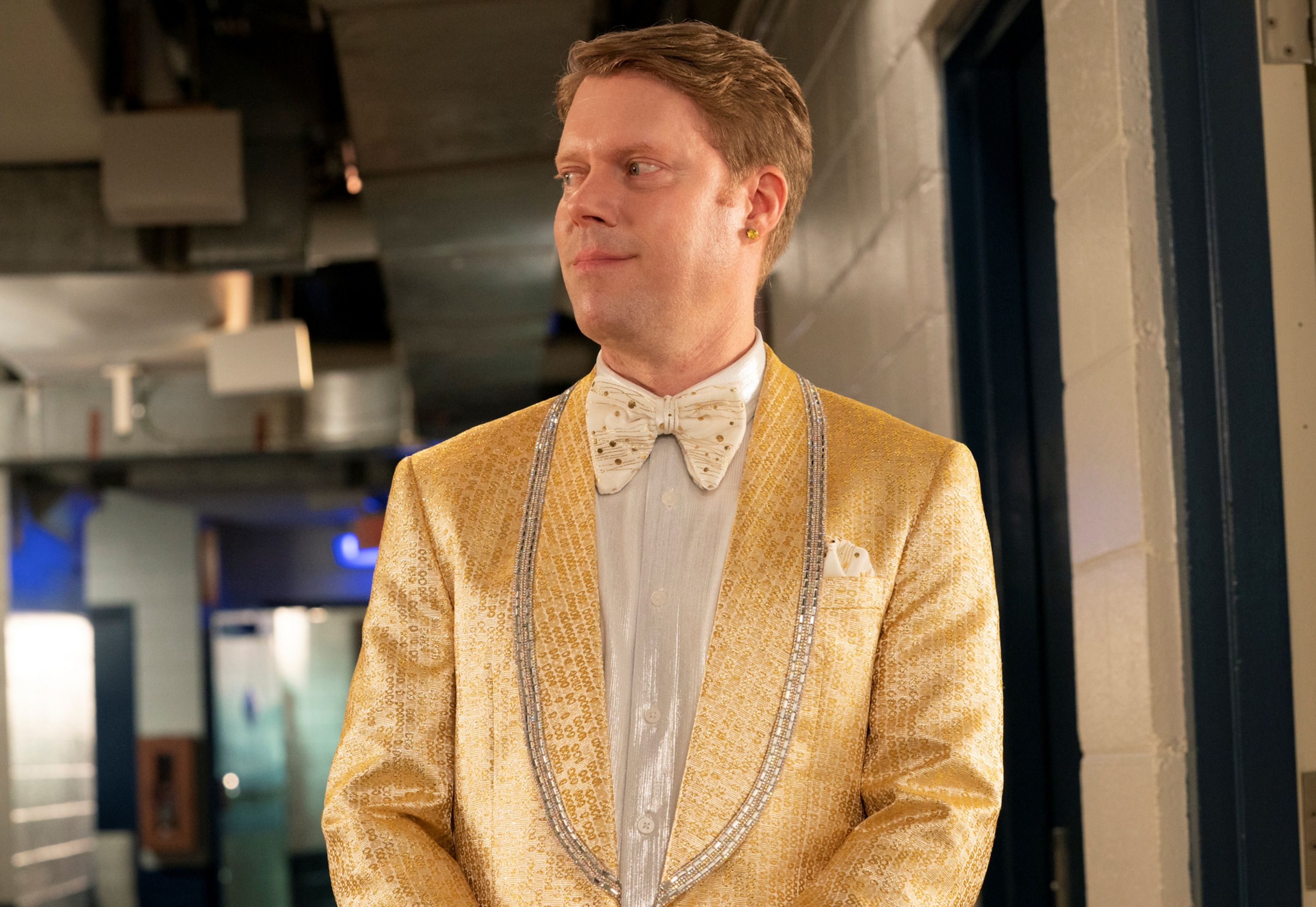 Tim Baltz as BJ, the husband of Judy Gemstone, in Season 3 of The Righteous Gemstones