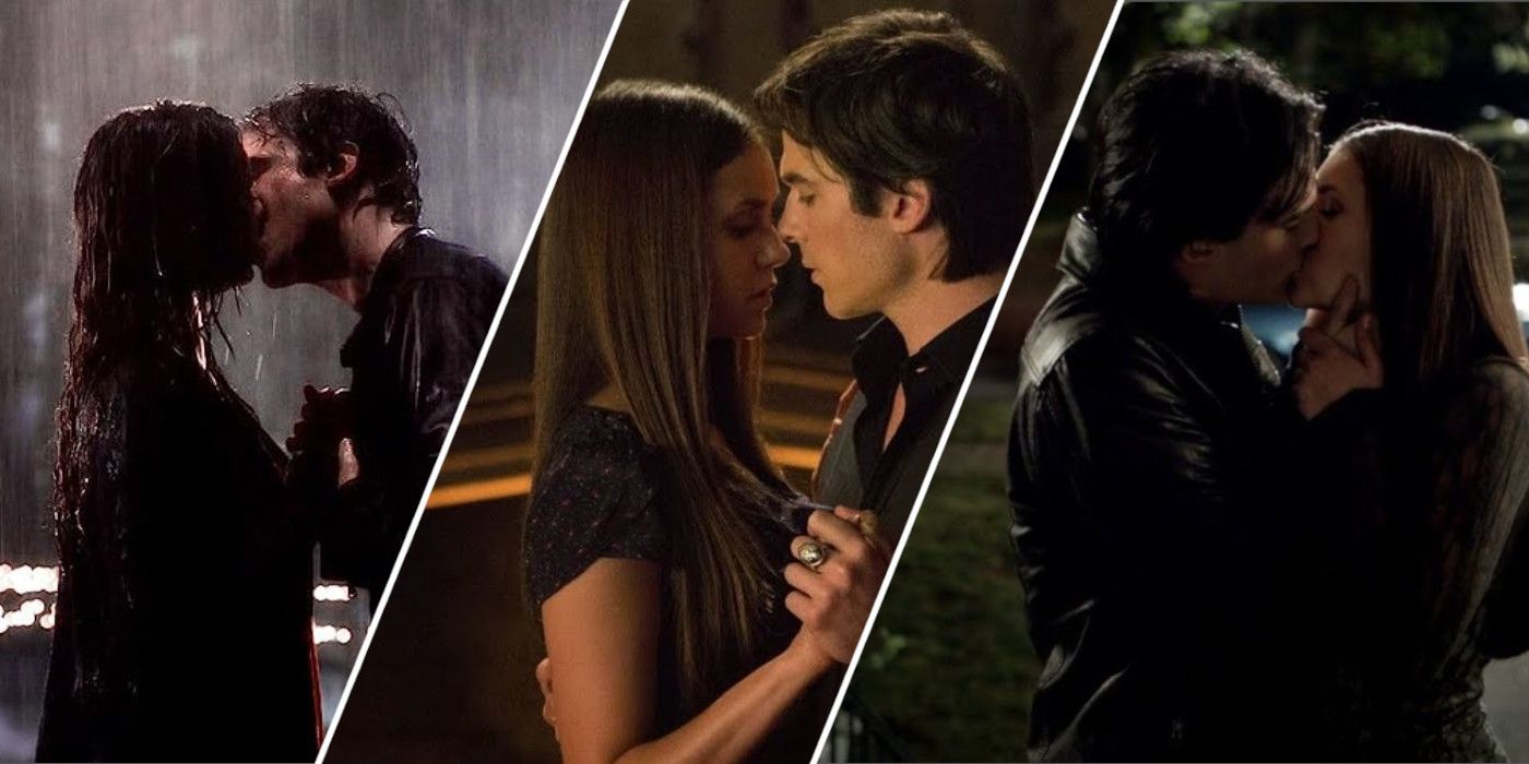 The Vampire Diaries - 3x19 - Elena kisses Damon HOT bed motel