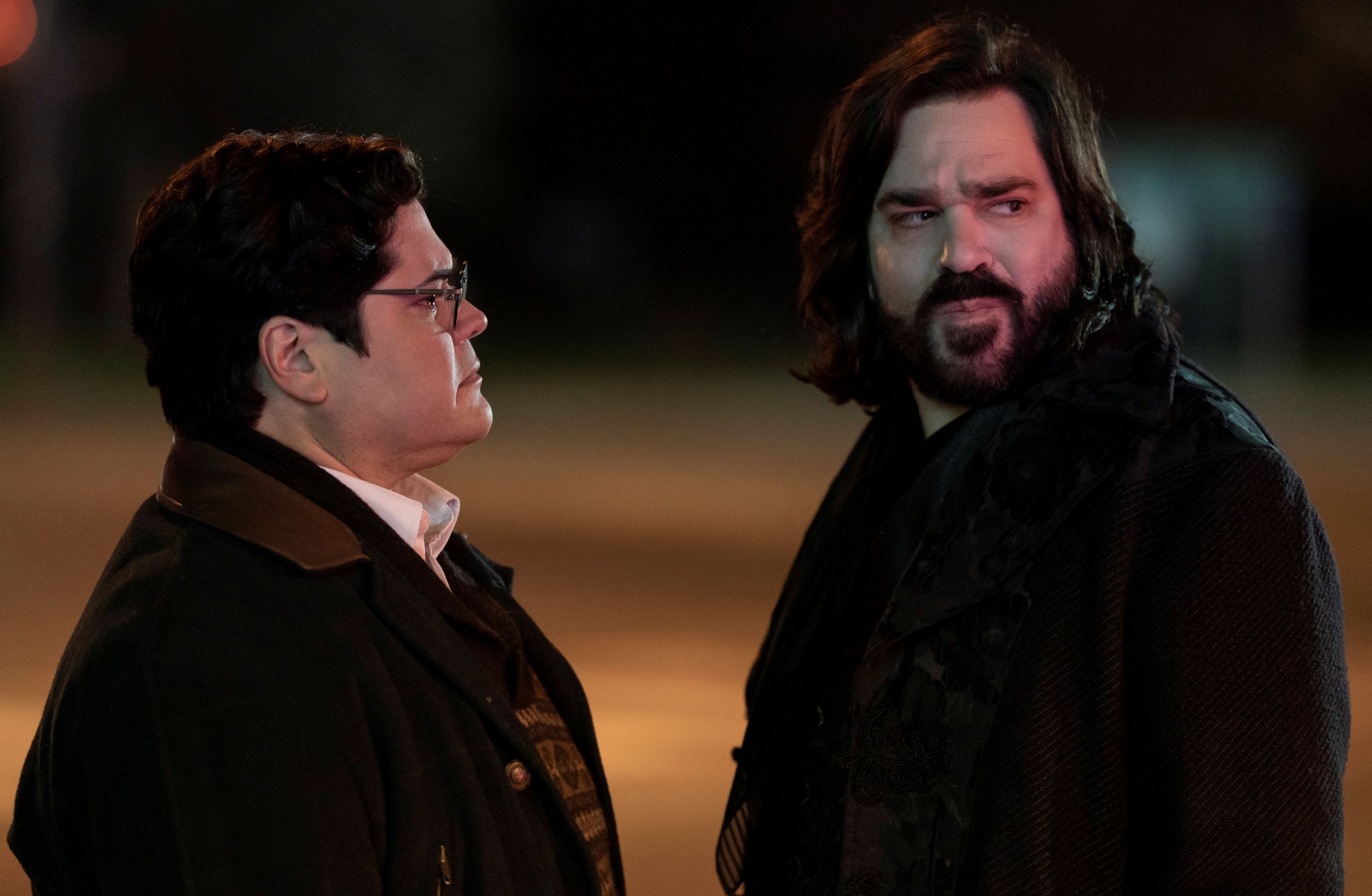 Harvey Guillén as Guillermo and Matt Berry as Laszlo in Season 5 of What We Do in the Shadows