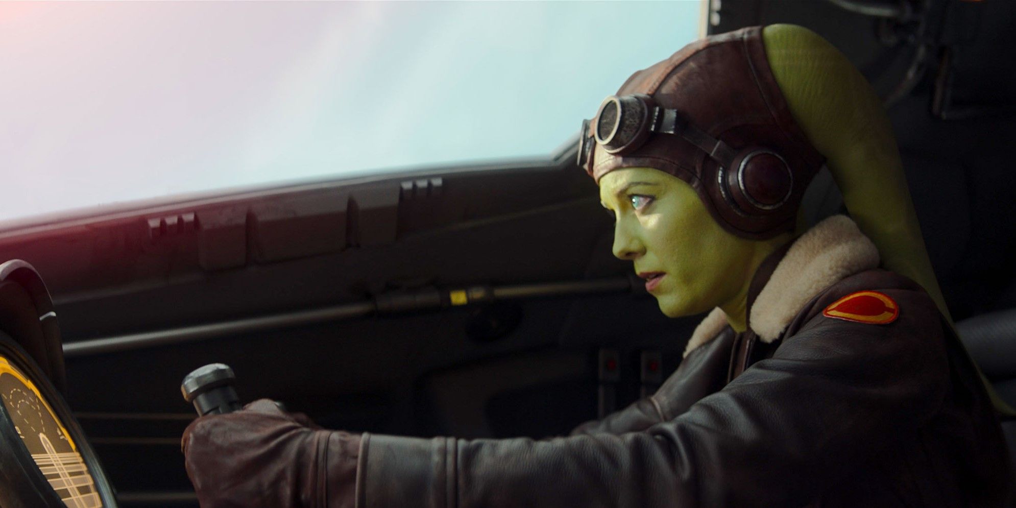 Mary Elizabeth Winstead as Hera piloting a vehicle in Ahsoka.